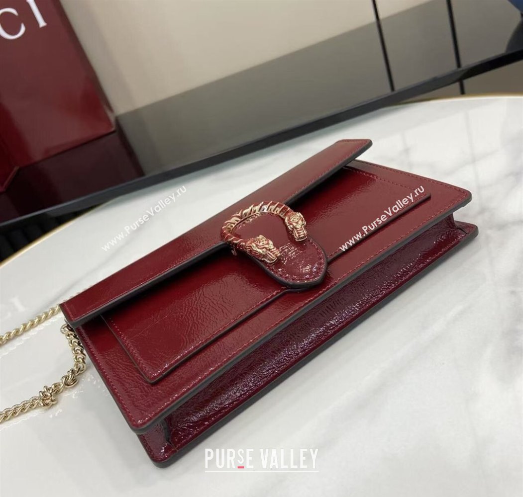 Gucci Dionysus wallet on chain in Patent Leather 837374 Ancora Red 2025 (XLU-250807073)