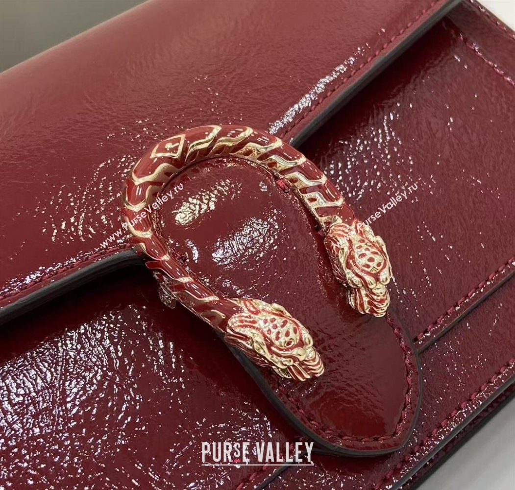 Gucci Dionysus wallet on chain in Patent Leather 837374 Ancora Red 2025 (XLU-250807073)