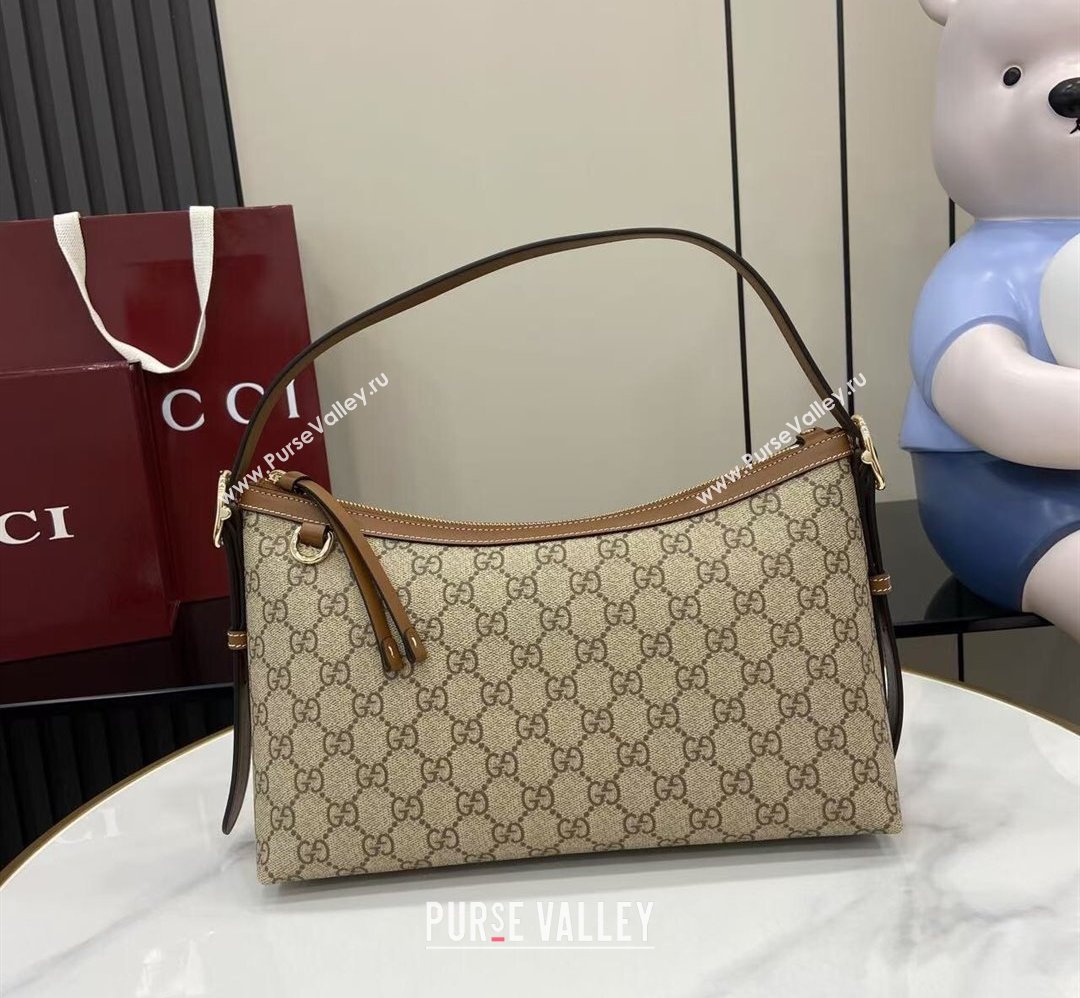 Gucci GG Emblem Canvas Medium Shoulder Bag 2025 847449 (XLU-250807057)