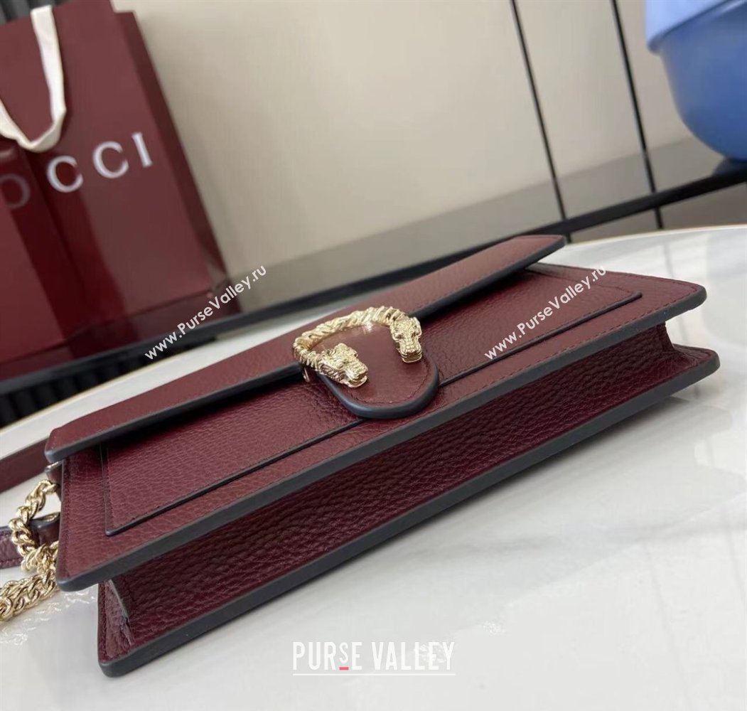 Gucci Dionysus wallet on chain in grainy leather Ancora Red 2025 837373 (XLU-250807077)