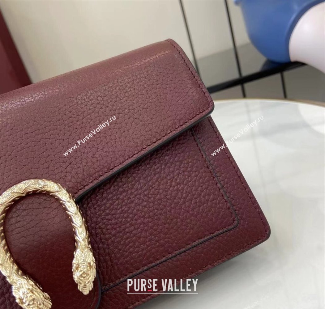 Gucci Dionysus wallet on chain in grainy leather Ancora Red 2025 837373 (XLU-250807077)