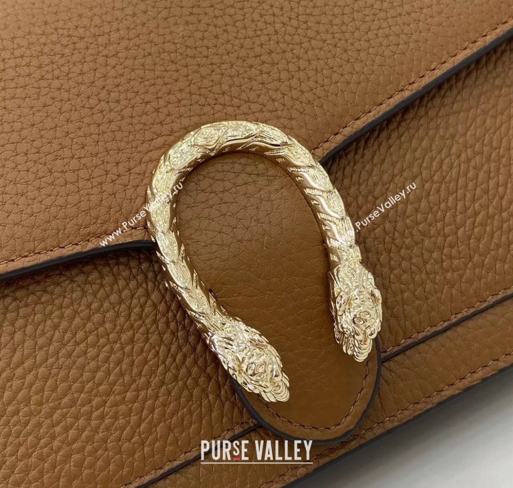 Gucci Dionysus wallet on chain in grainy leather Brown 2025 837373 (XLU-250807080)