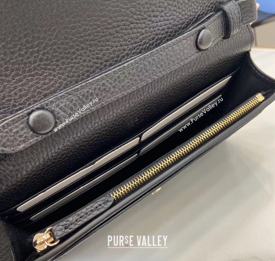 Gucci Dionysus wallet on chain in grainy leather Black 2025 837373 (XLU-250807081)