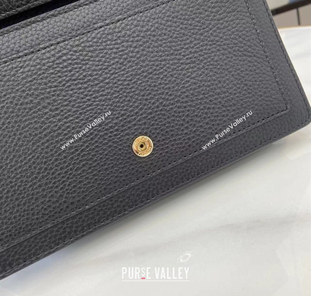 Gucci Dionysus wallet on chain in grainy leather Black 2025 837373 (XLU-250807081)