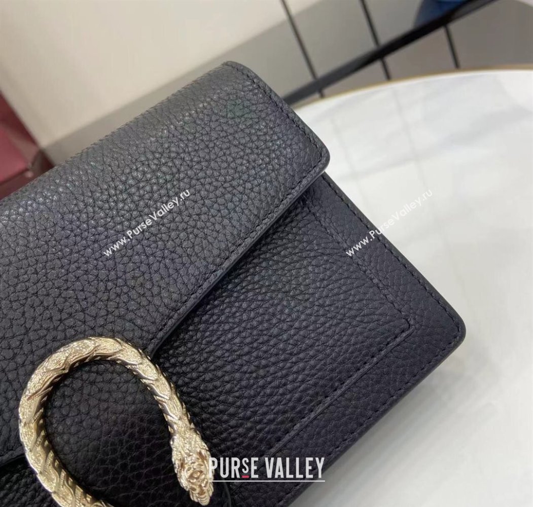 Gucci Dionysus wallet on chain in grainy leather Black 2025 837373 (XLU-250807081)