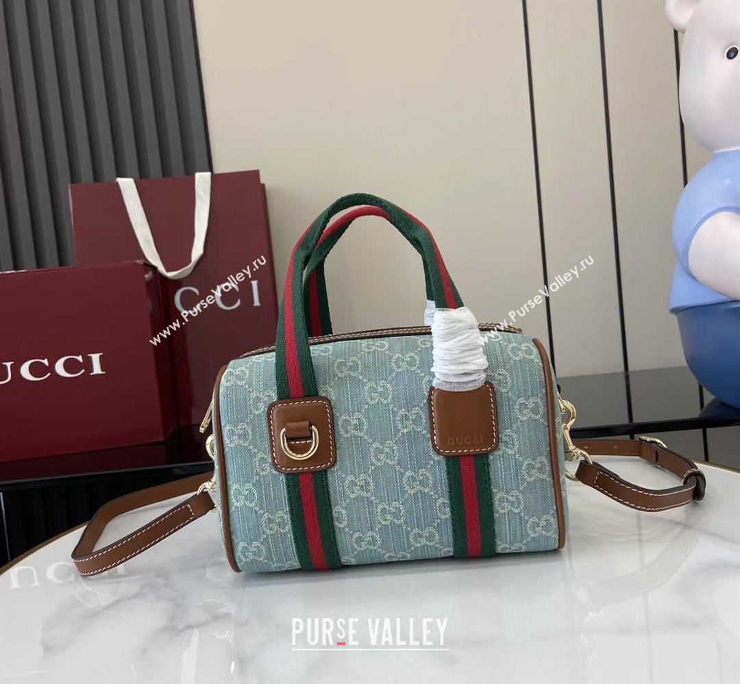 Gucci Mini GG Denim handbag Light Blue 2025 859975 (XLU-250807084)