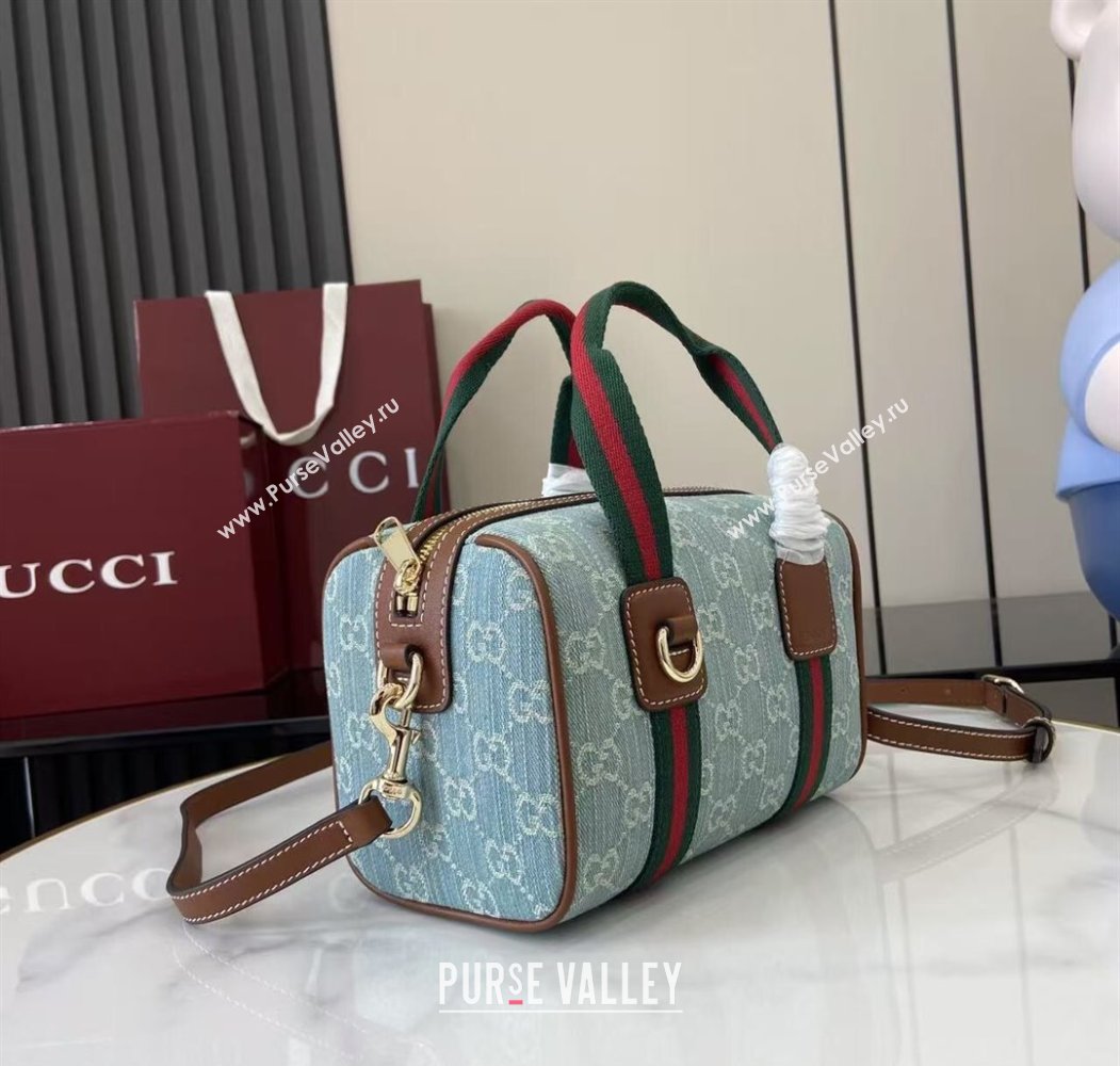 Gucci Mini GG Denim handbag Light Blue 2025 859975 (XLU-250807084)