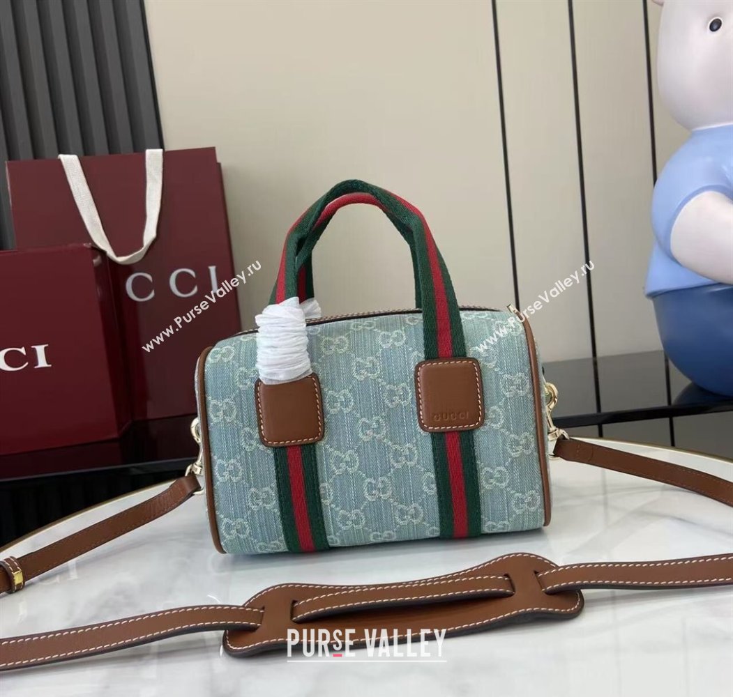 Gucci Mini GG Denim handbag Light Blue 2025 859975 (XLU-250807084)