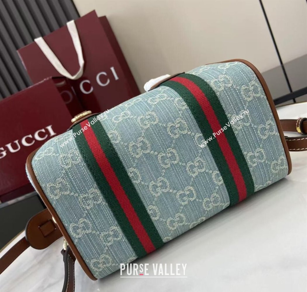 Gucci Mini GG Denim handbag Light Blue 2025 859975 (XLU-250807084)