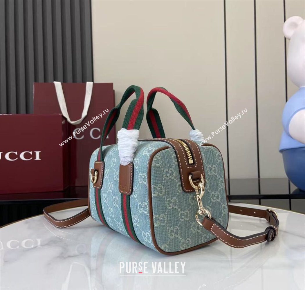 Gucci Mini GG Denim handbag Light Blue 2025 859975 (XLU-250807084)