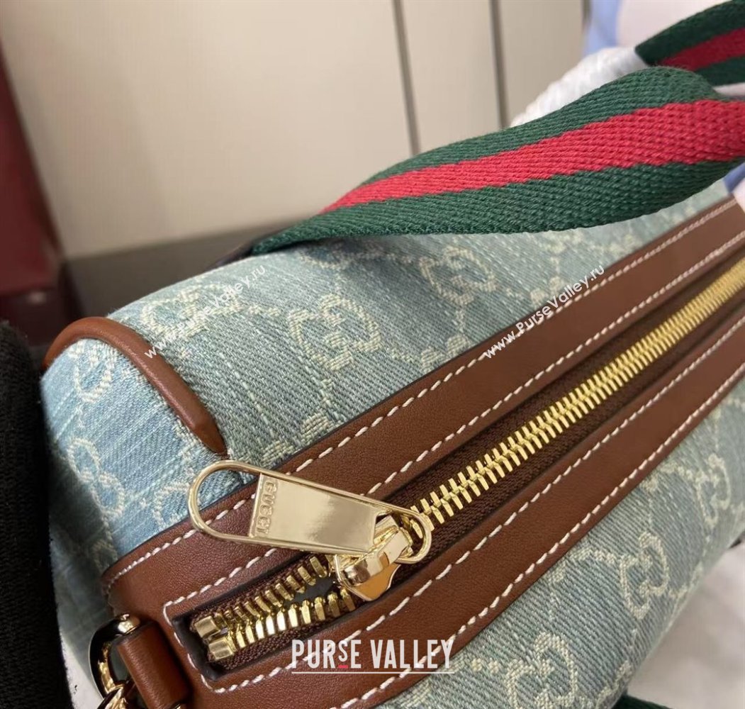 Gucci Mini GG Denim handbag Light Blue 2025 859975 (XLU-250807084)