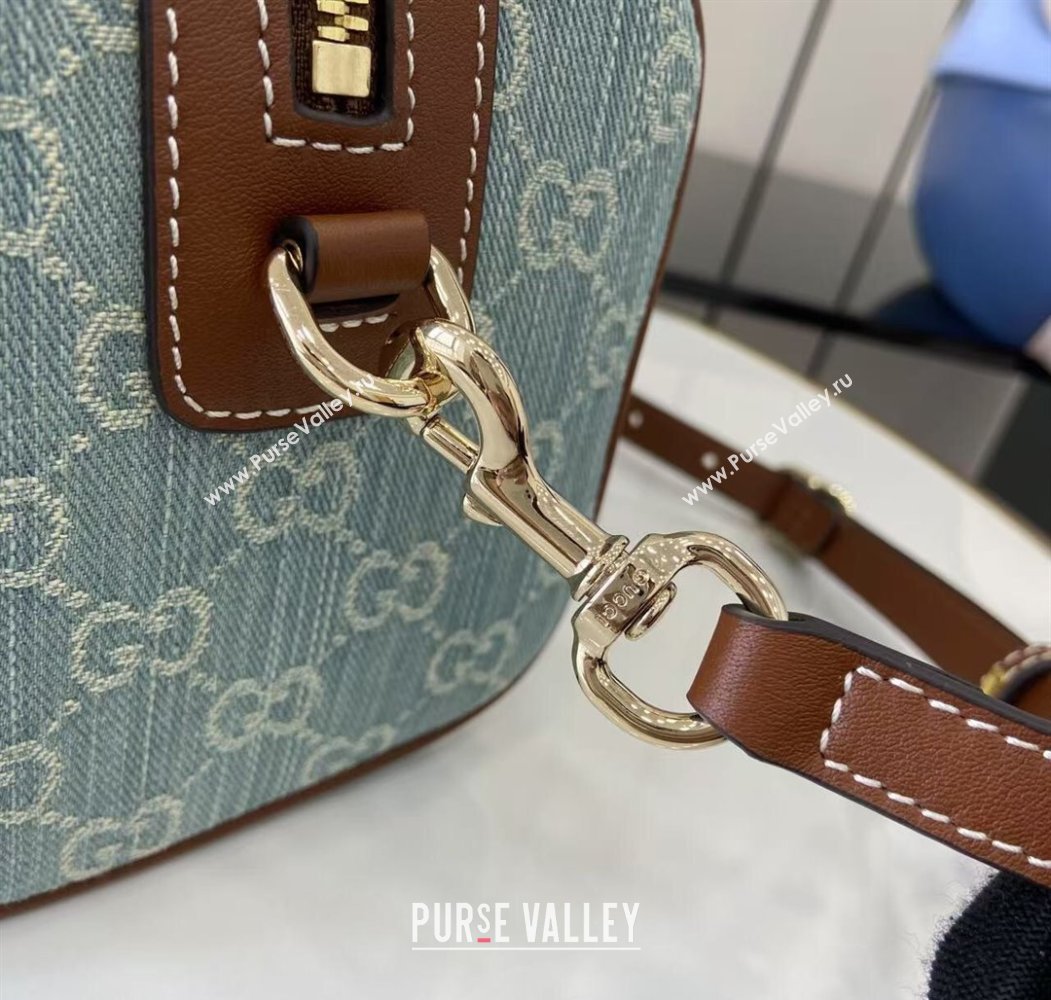 Gucci Mini GG Denim handbag Light Blue 2025 859975 (XLU-250807084)