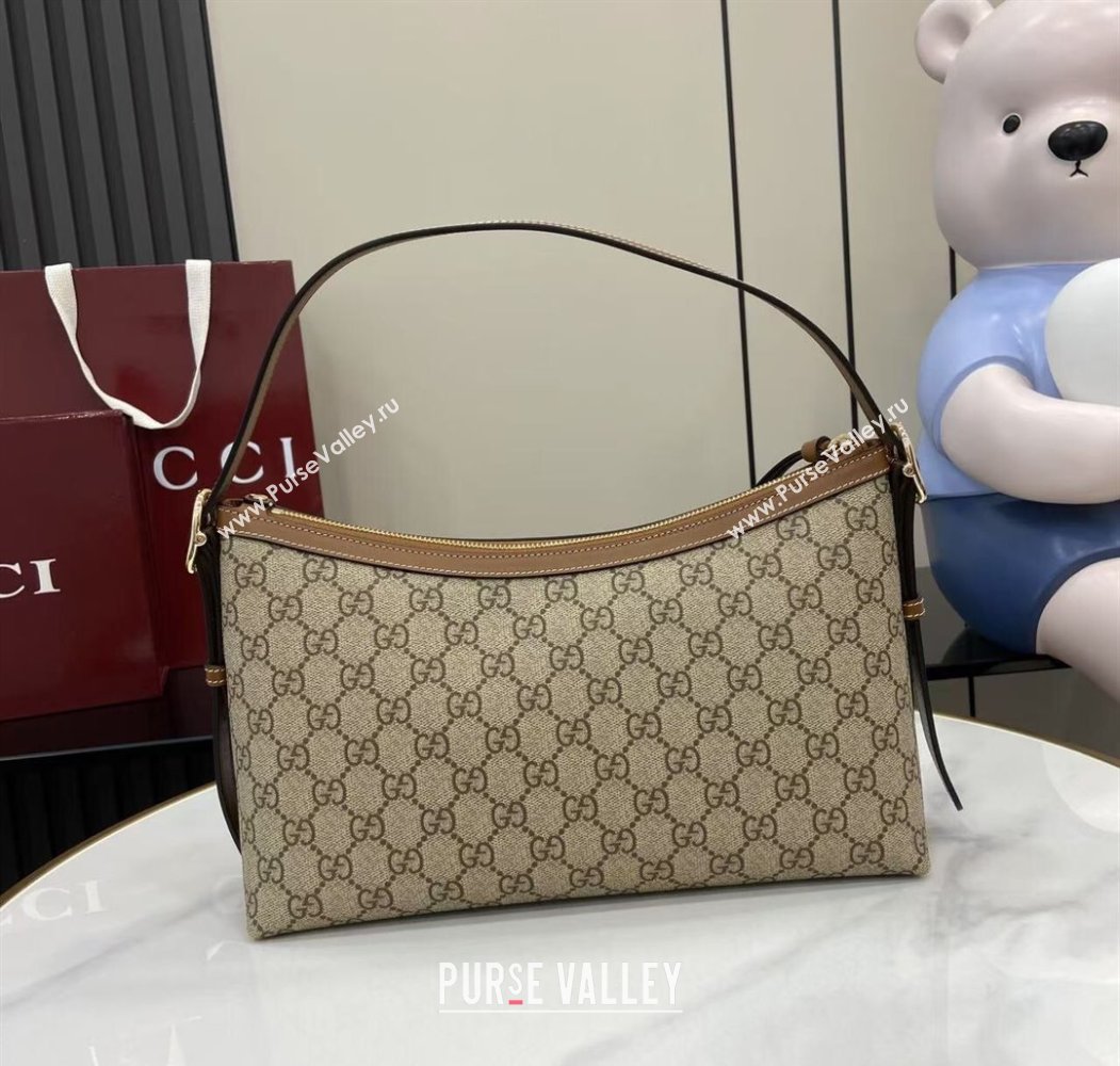 Gucci GG Emblem Canvas Medium Shoulder Bag 2025 847449 (XLU-250807057)