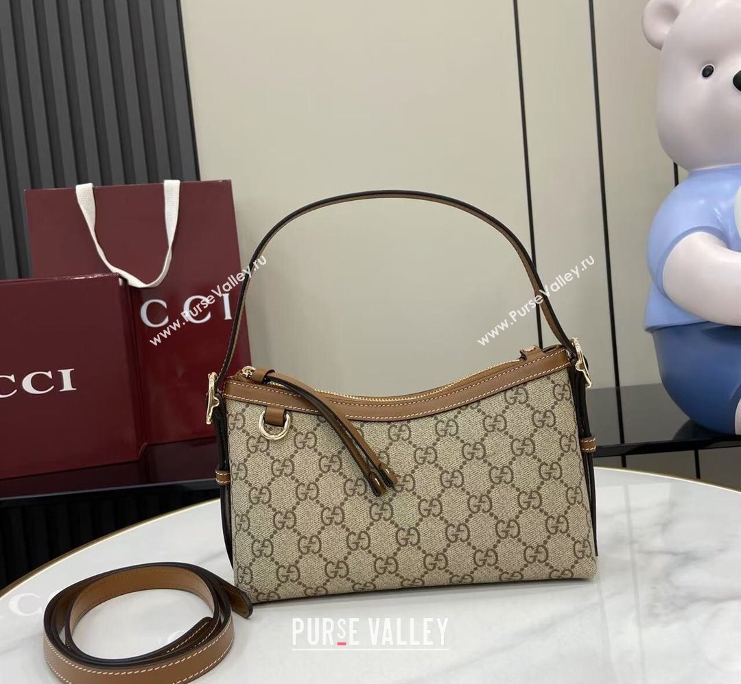 Gucci GG Emblem Canvas Small Shoulder Bag 2025 847450 (XLU-250807061)