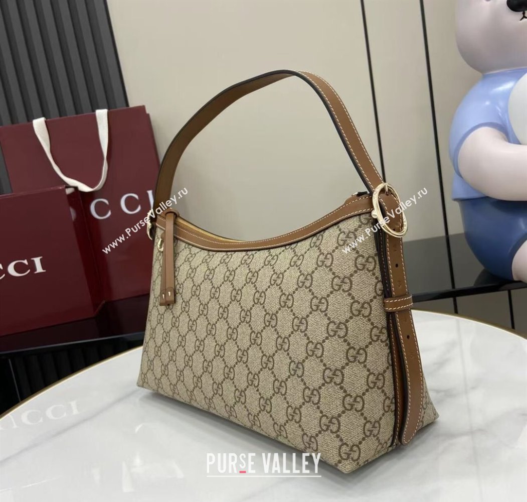 Gucci GG Emblem Canvas Medium Shoulder Bag 2025 847449 (XLU-250807057)