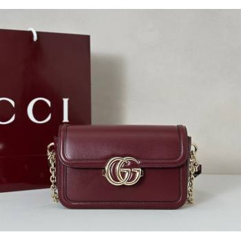 Gucci Go Leather small shoulder bag Ancora Red 2025 826761 (DLH-250808063)