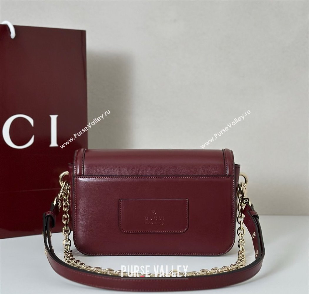 Gucci Go Leather small shoulder bag Ancora Red 2025 826761 (DLH-250808063)