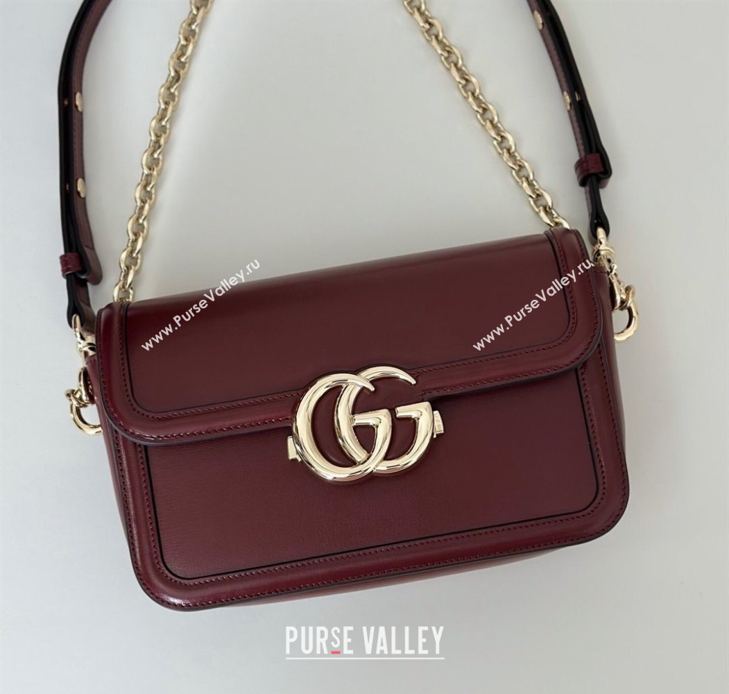 Gucci Go Leather small shoulder bag Ancora Red 2025 826761 (DLH-250808063)