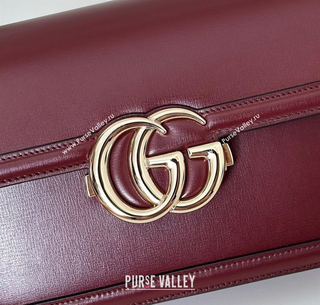 Gucci Go Leather small shoulder bag Ancora Red 2025 826761 (DLH-250808063)