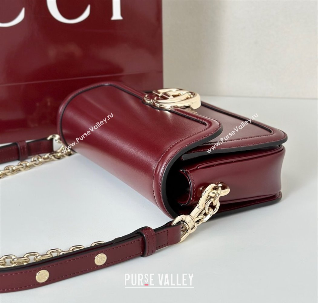 Gucci Go Leather small shoulder bag Ancora Red 2025 826761 (DLH-250808063)