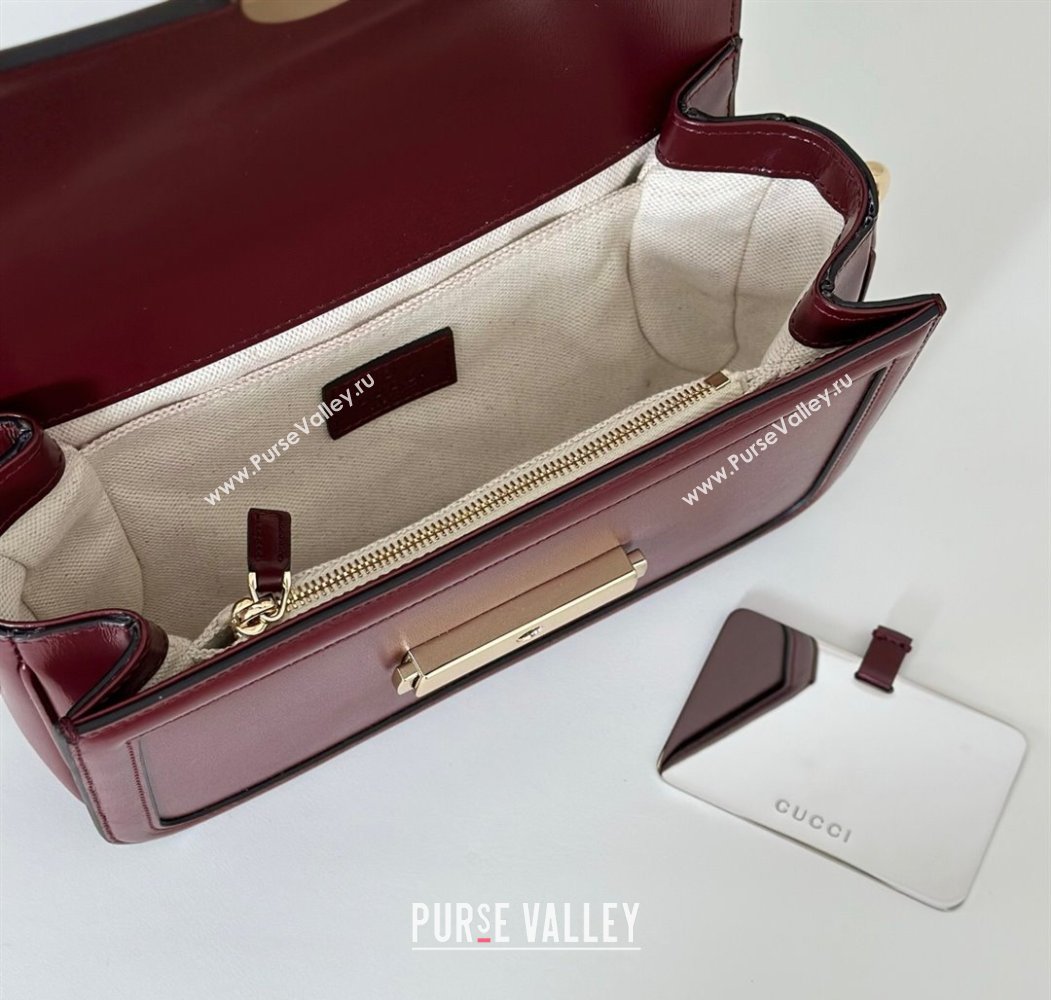 Gucci Go Leather small shoulder bag Ancora Red 2025 826761 (DLH-250808063)