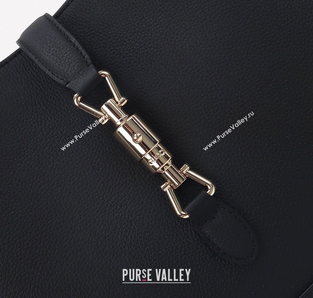 Gucci Jackie 1961 Leather large crossbody bag Black 2025 810229 (DLH-250808074)