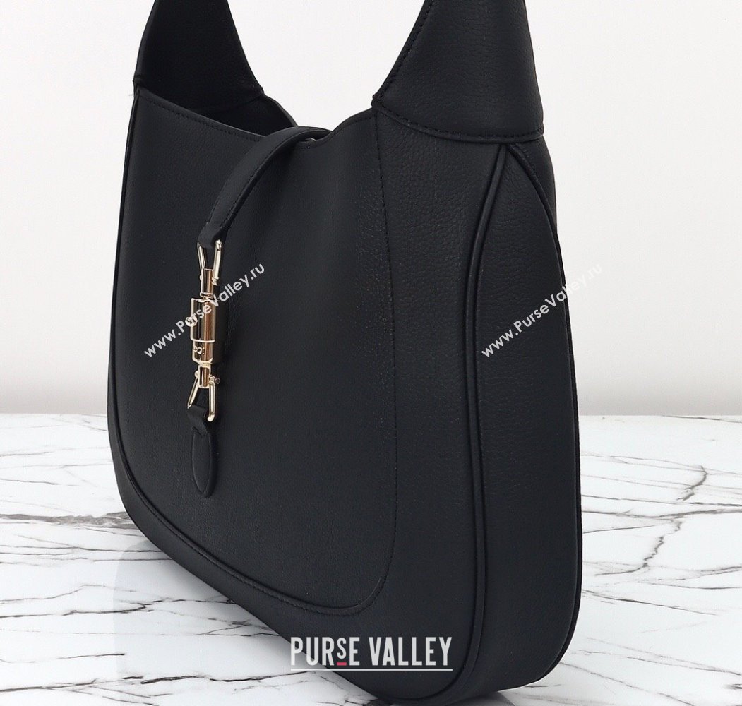 Gucci Jackie 1961 Leather large crossbody bag Black 2025 810229 (DLH-250808074)