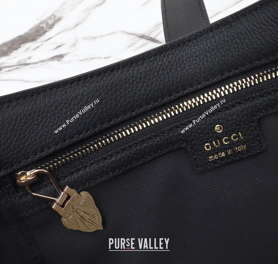 Gucci Jackie 1961 Leather large crossbody bag Black 2025 810229 (DLH-250808074)