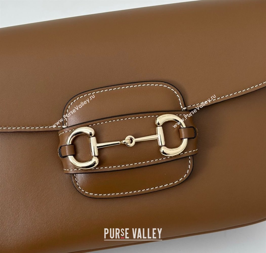 Gucci Horsebit 1955 Leather Soft Small Shoulder Bag Brown 2025 815178 (DLH-250808052)