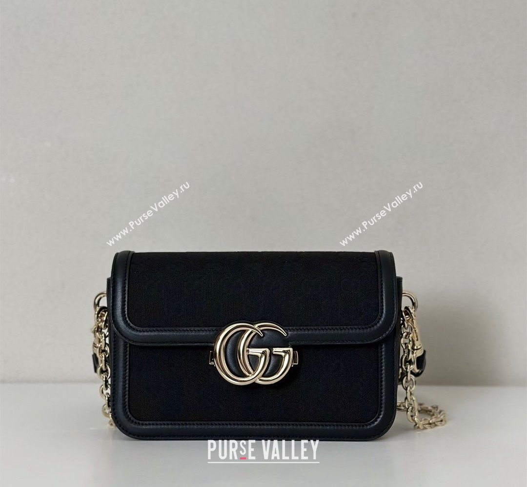 Gucci Go GG Canvas shoulder bag Black 2025 826761 (DLH-250808065)
