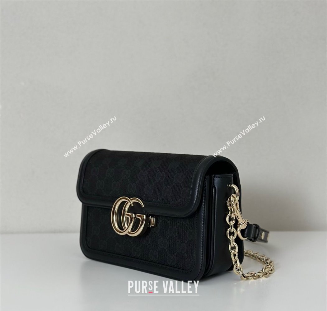 Gucci Go GG Canvas shoulder bag Black 2025 826761 (DLH-250808065)