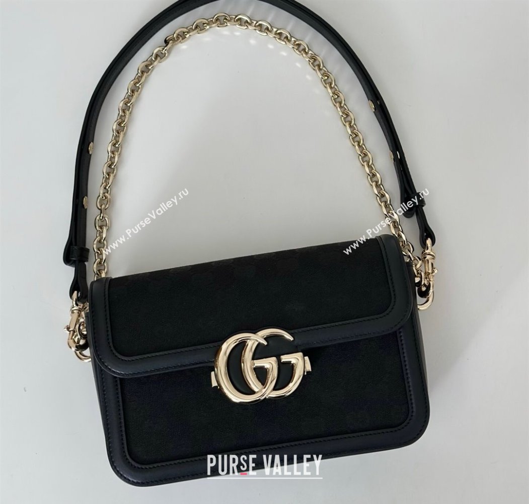 Gucci Go GG Canvas shoulder bag Black 2025 826761 (DLH-250808065)