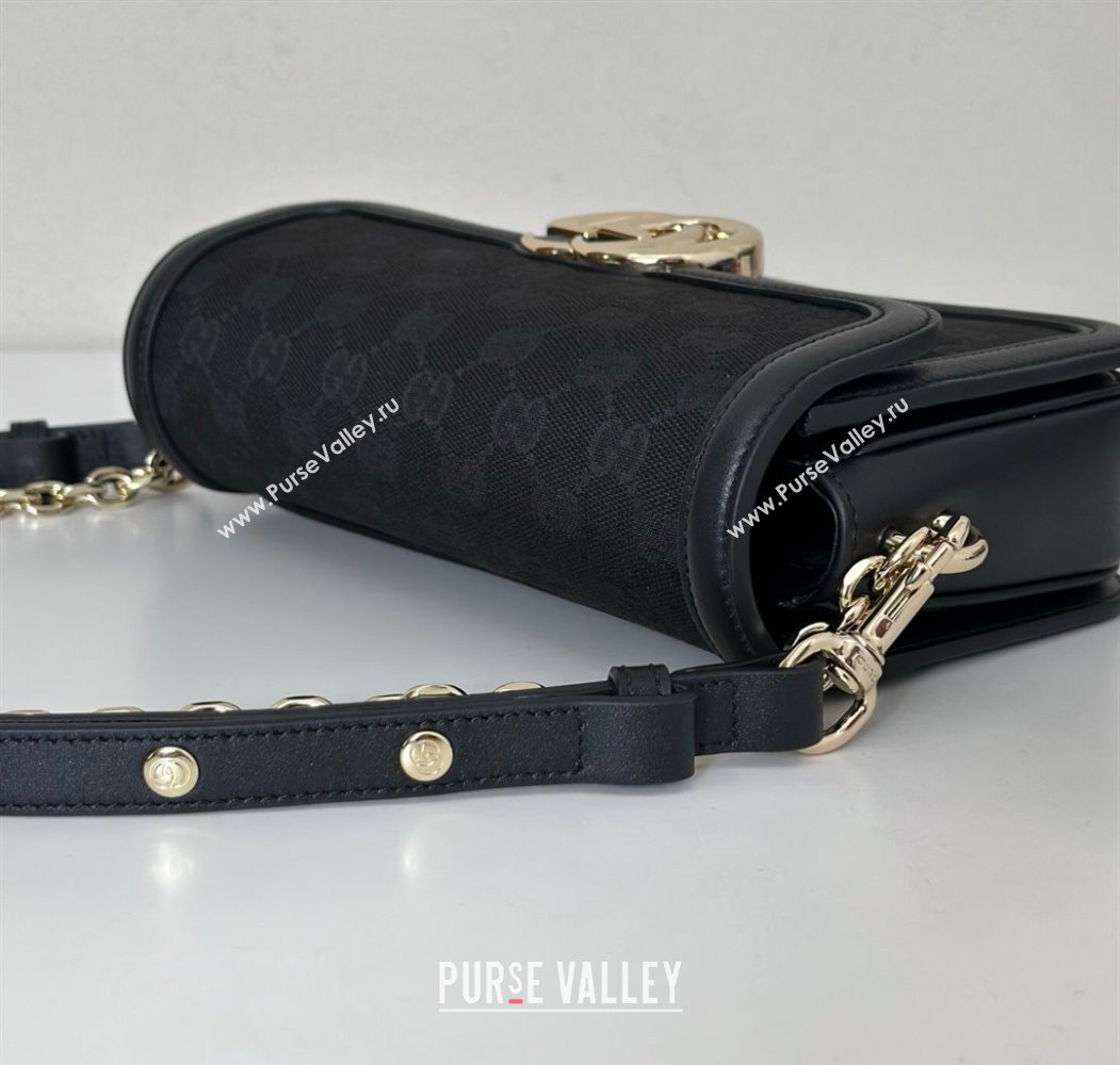 Gucci Go GG Canvas shoulder bag Black 2025 826761 (DLH-250808065)