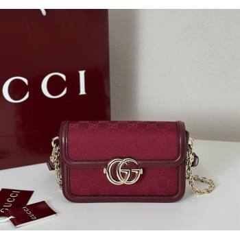 Gucci Go GG Canvas small shoulder bag Ancora Red 2025 826761 (DLH-250808066)