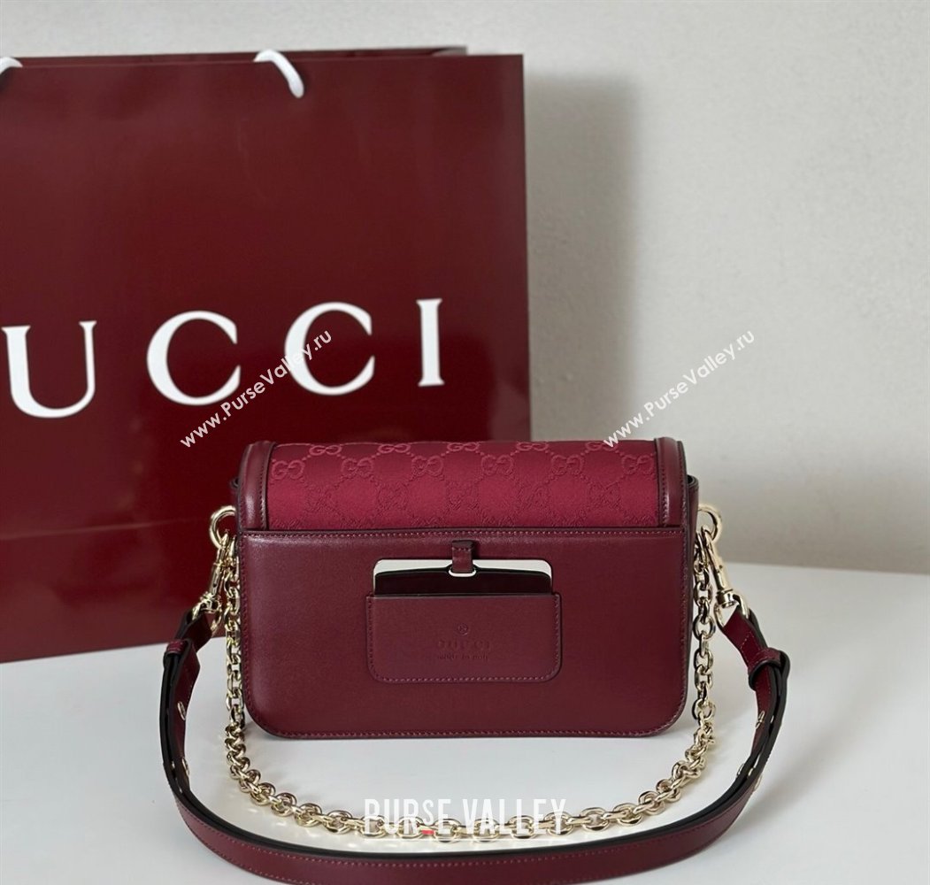 Gucci Go GG Canvas small shoulder bag Ancora Red 2025 826761 (DLH-250808066)