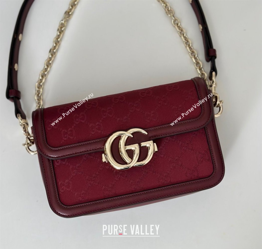 Gucci Go GG Canvas small shoulder bag Ancora Red 2025 826761 (DLH-250808066)