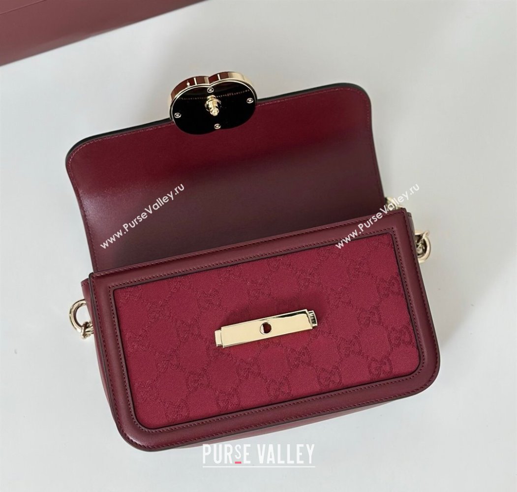 Gucci Go GG Canvas small shoulder bag Ancora Red 2025 826761 (DLH-250808066)