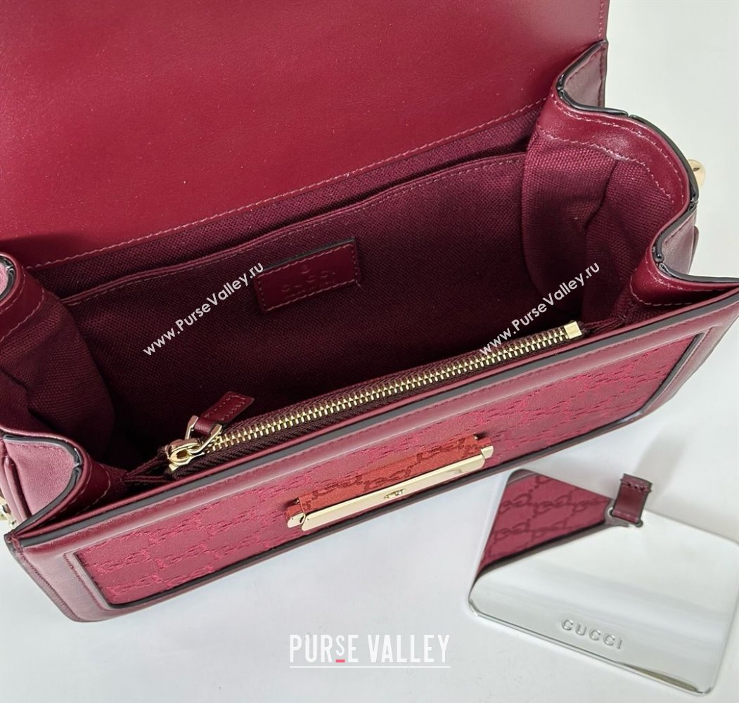 Gucci Go GG Canvas small shoulder bag Ancora Red 2025 826761 (DLH-250808066)