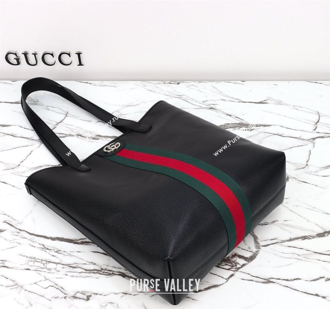 Gucci Ophidia Leather medium tote bag Black 2025 834465 (DLH-251125010)