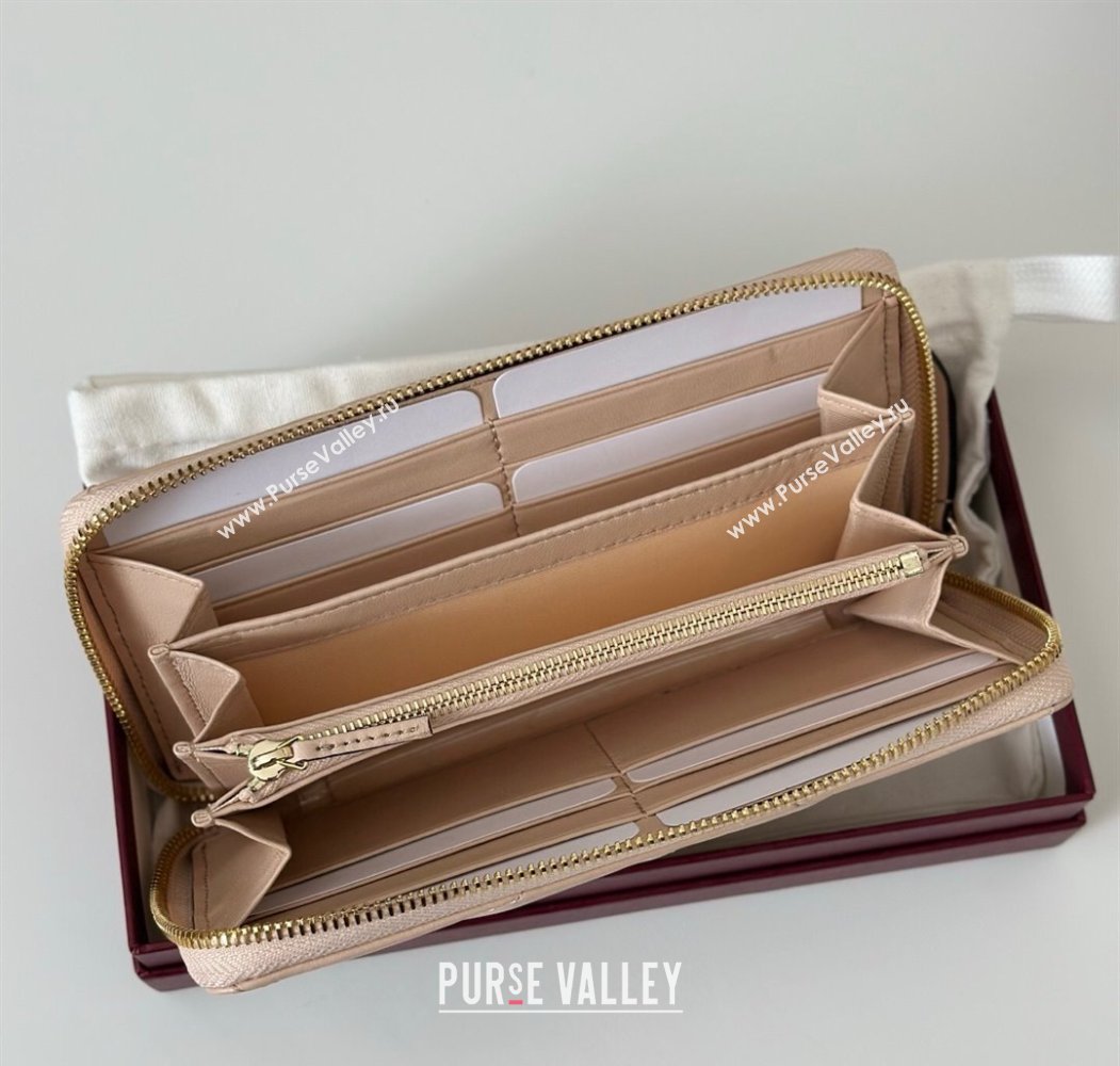 Gucci GG Marmont Leather zip around wallet Light Pink 2025 837758 (DLH-250808104)