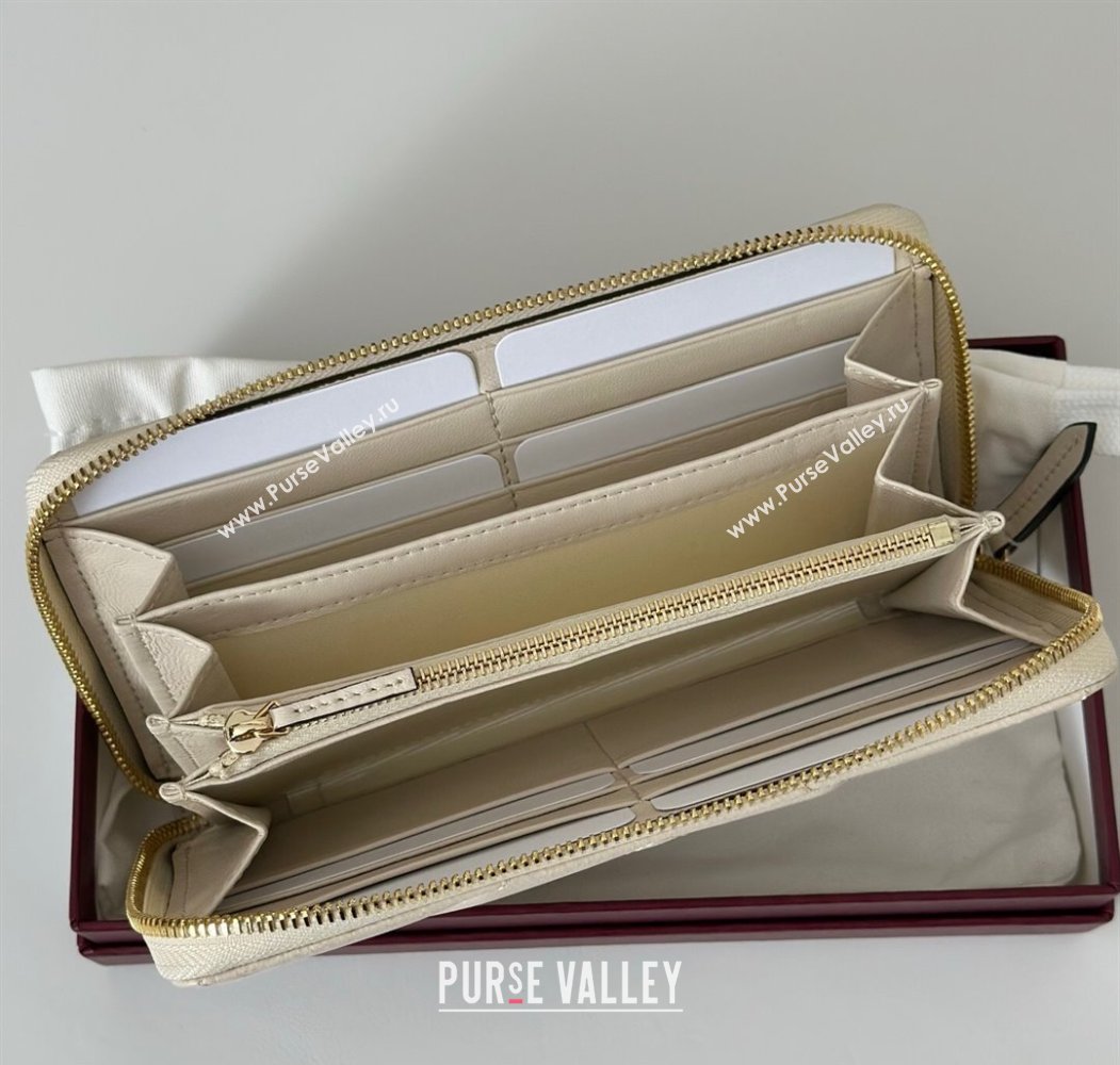 Gucci GG Marmont Leather zip around wallet White 2025 837758 (DLH-250808107)