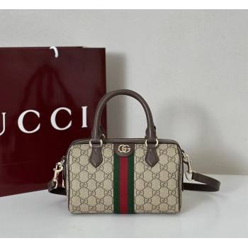 Gucci Ophidia GG Canvas small boston bag Brown 2025 841294 (DLH-250808055)