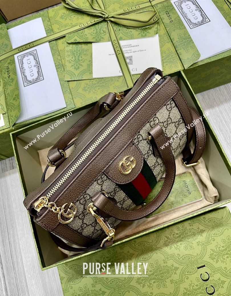 Gucci Ophidia Small GG Canvas Tote Bag 547551 Beige/Brown 2025 (DLH-250808087)