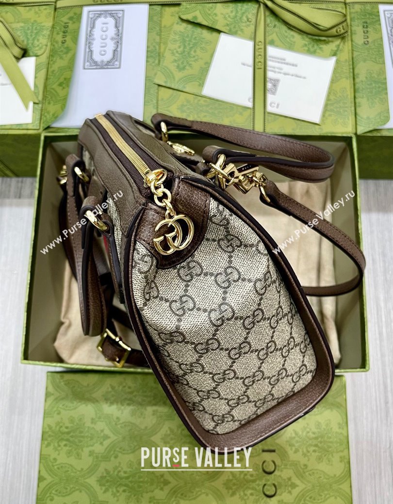 Gucci Ophidia Small GG Canvas Tote Bag 547551 Beige/Brown 2025 (DLH-250808087)