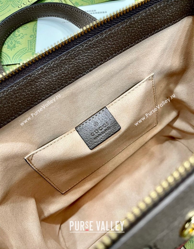 Gucci Ophidia Small GG Canvas Tote Bag 547551 Beige/Brown 2025 (DLH-250808087)