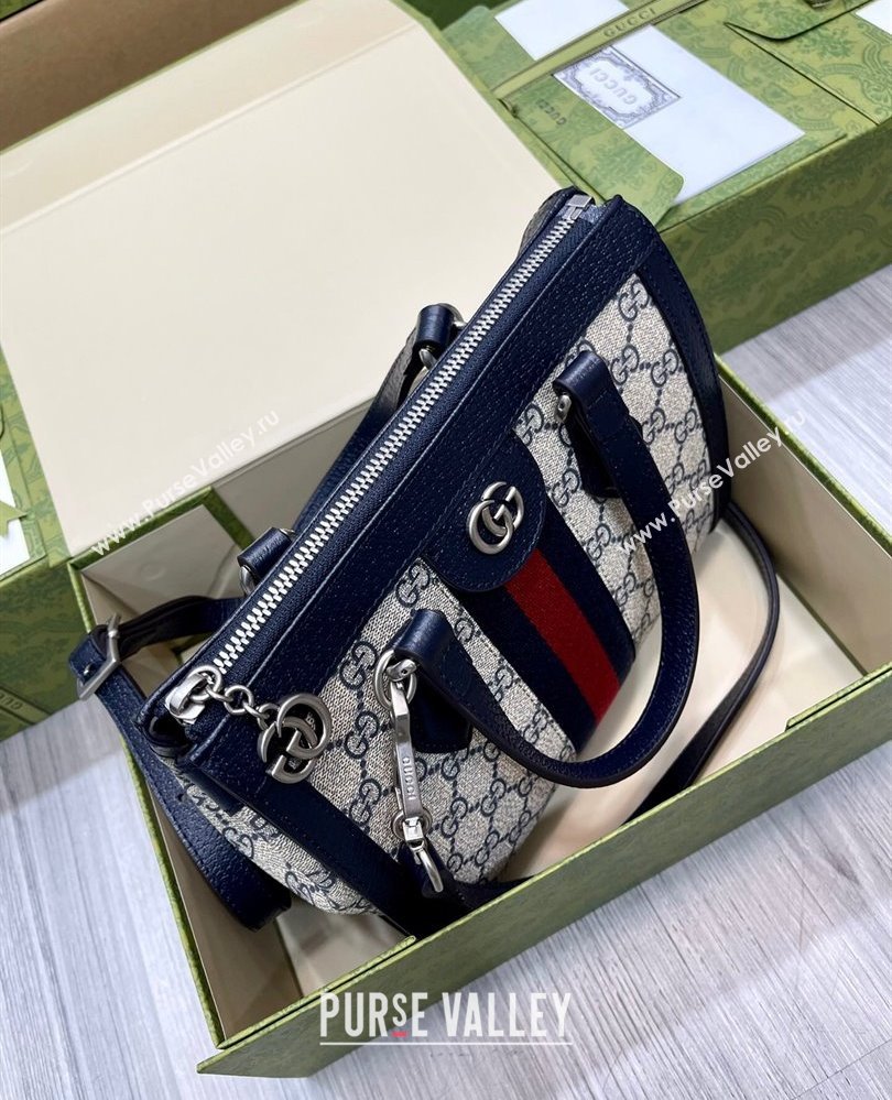 Gucci Ophidia Small GG Canvas Tote Bag 547551 Beige/Blue 2025 (DLH-250808089)