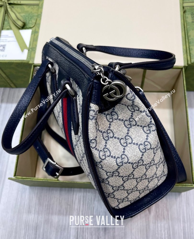 Gucci Ophidia Small GG Canvas Tote Bag 547551 Beige/Blue 2025 (DLH-250808089)