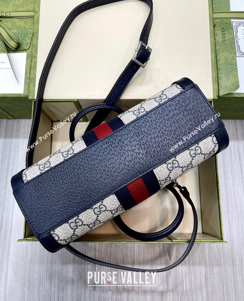 Gucci Ophidia Small GG Canvas Tote Bag 547551 Beige/Blue 2025 (DLH-250808089)