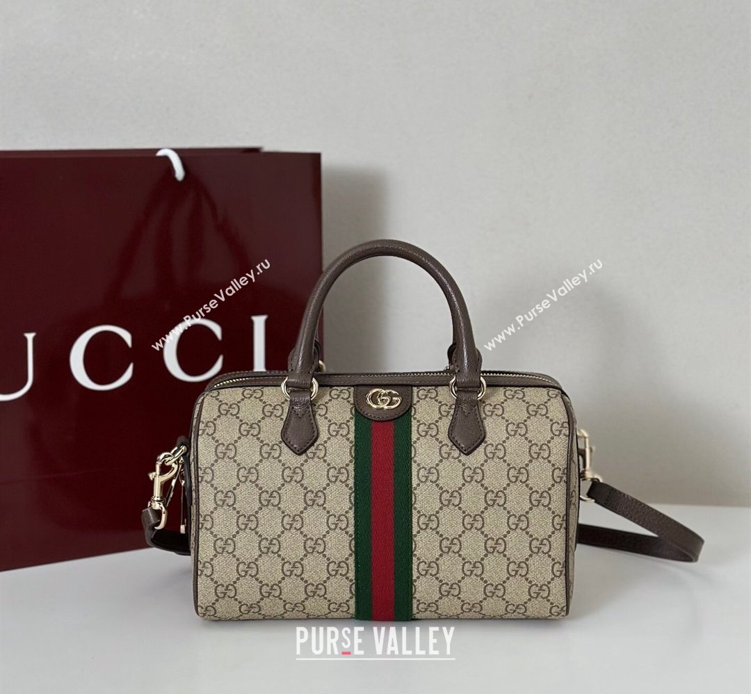 Gucci Ophidia GG Canvas Medium boston bag Brown 2025 836825 (DLH-250808057)