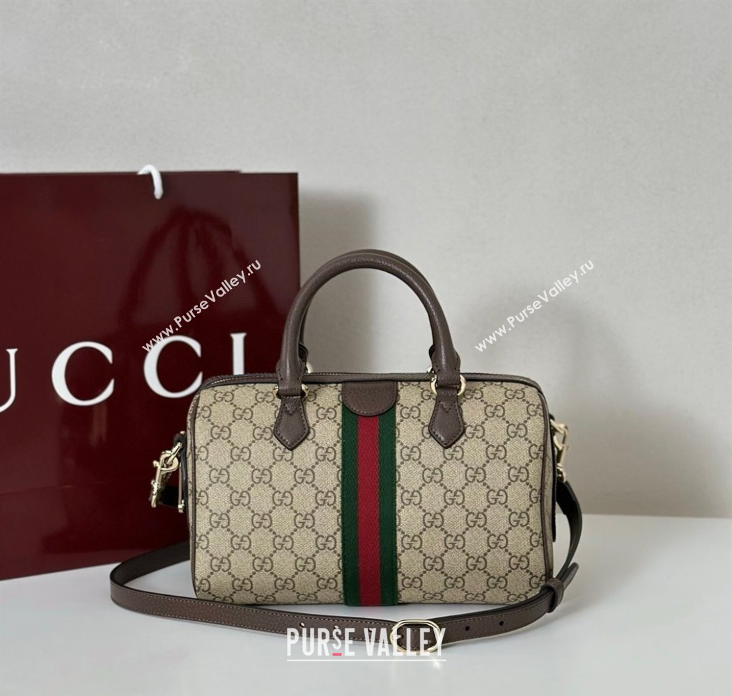 Gucci Ophidia GG Canvas Medium boston bag Brown 2025 836825 (DLH-250808057)